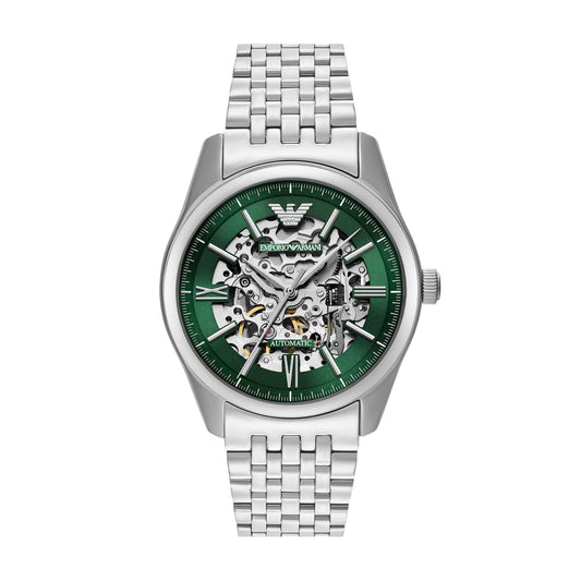 Armani Automatic Stainless Steel Green Dial Watch AR60091